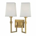 Hudson Valley Fletcher 2 Light Wall Sconce 1362-AGB